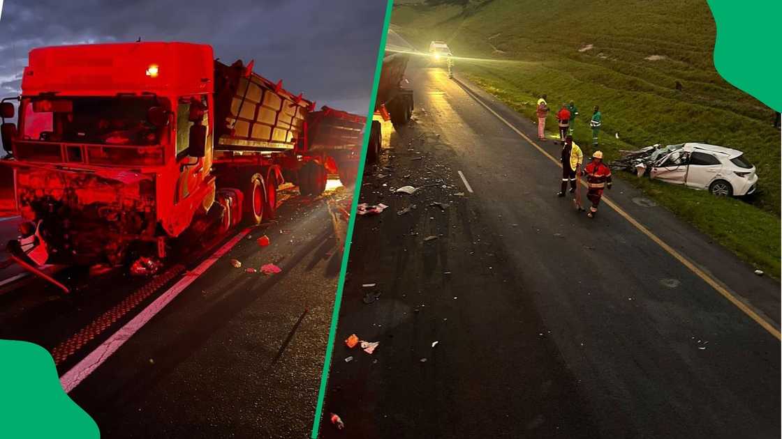 One person was killed when a truck and car collided on the N2.