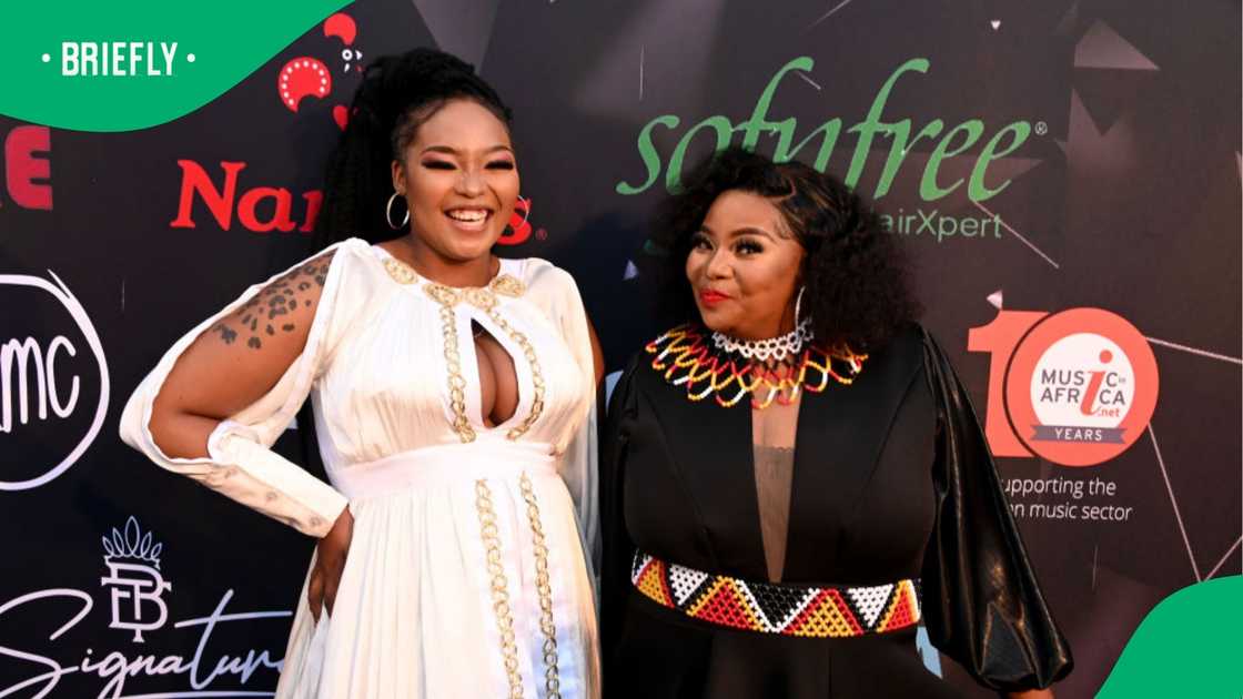Rethabile and Winnie Khumalo at the Basadi in Music Awards in 2023.