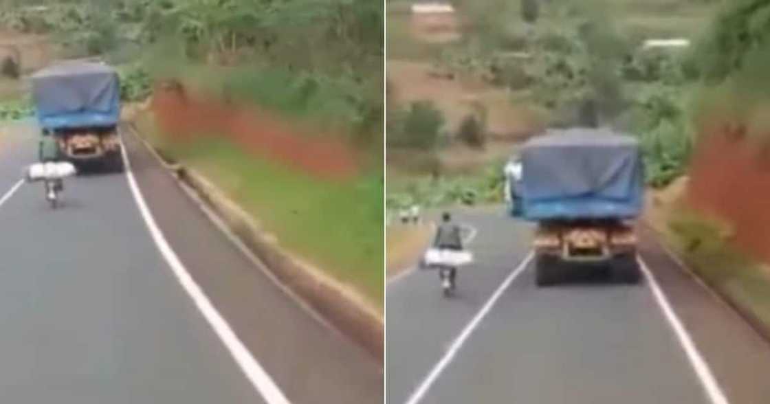 cyclist, road, truck, white, line, lane, two, speed, accident, narrow, stretch cyclist, road, truck, white, line, lane, two, speed, accident, narrow, stretch