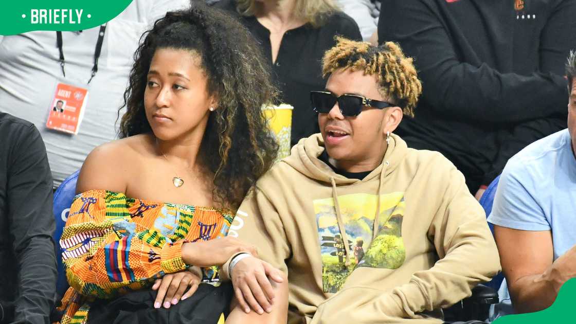 Naomi Osaka and Cordae at Staples Center Naomi Osaka and Cordae at Staples Center