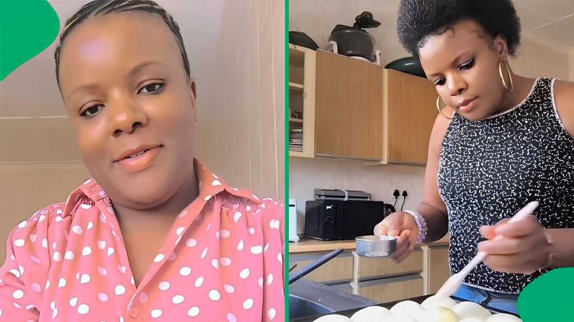 A TikTok video shows a woman making amagwinya, which wowed many.