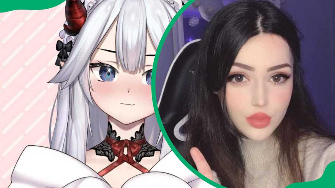 Veibae's avatar and her alleged real face Veibae's avatar and her alleged real face