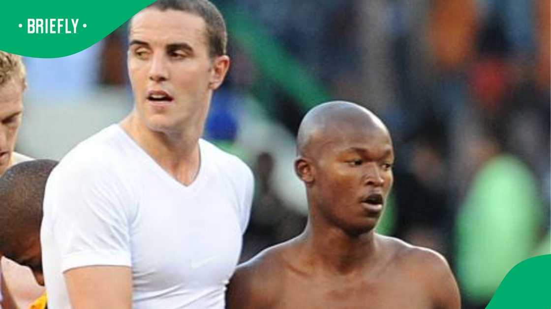 Mandla Masango, John O'Shea, Kaizer Chiefs and Manchester United. Mandla Masango, John O'Shea, Kaizer Chiefs and Manchester United.