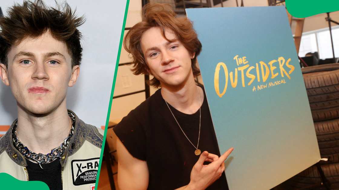 Brody Grant at the Regal Union Square in 2025 (L). The actor at the Open Jar Studios in 2024 (R)