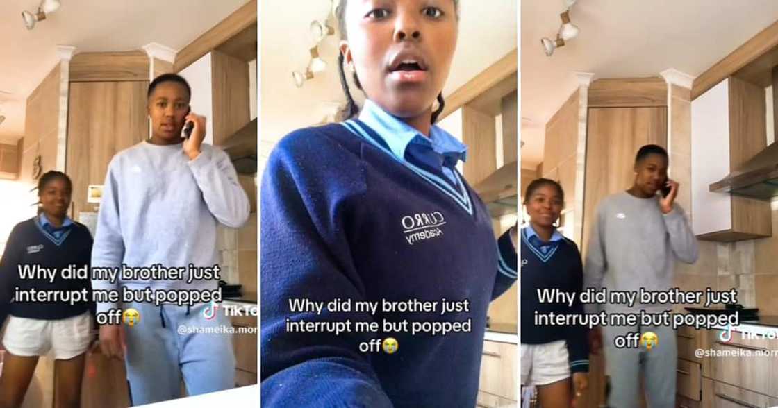 Brother trolling sister's TikTok dance video