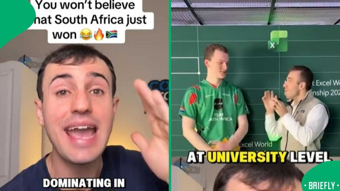 A screengrab of the man reacting to Mzansi’s latest win A screengrab of the man reacting to Mzansi’s latest win