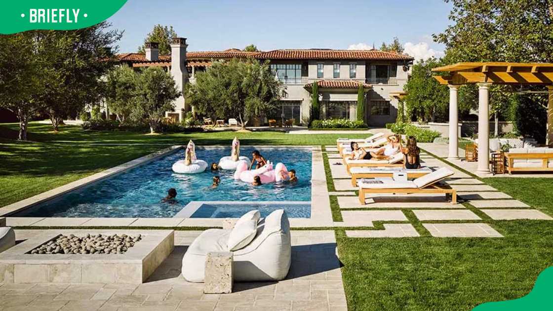 Kourtney Kardashian's house in Calabasas. Kourtney Kardashian's house in Calabasas.