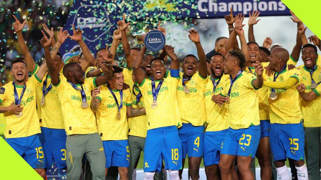 Mamelodi Sundowns are the defending champions in the Betway Premier Soccer League for the seventh year running. Photo: @Masandawana.