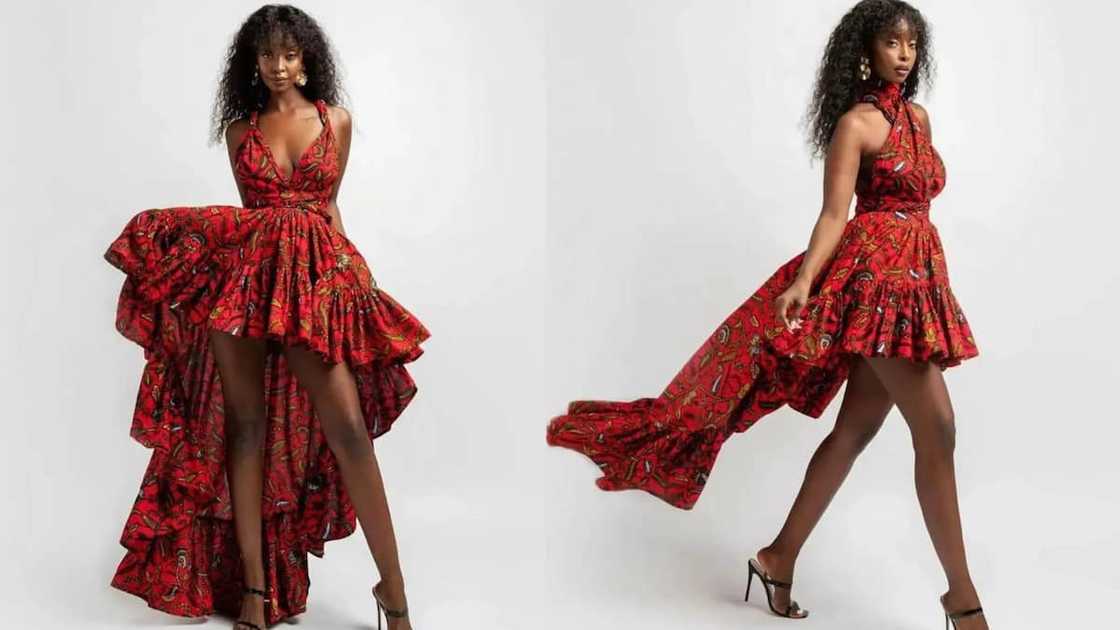 High-low red infinity gown High-low red infinity gown