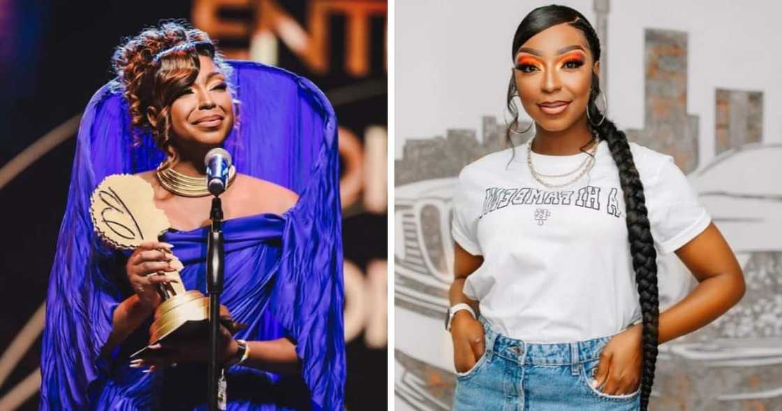 Khutso Theledi on stage at the Basadi In Music Awards 2023 Khutso Theledi on stage at the Basadi In Music Awards 2023