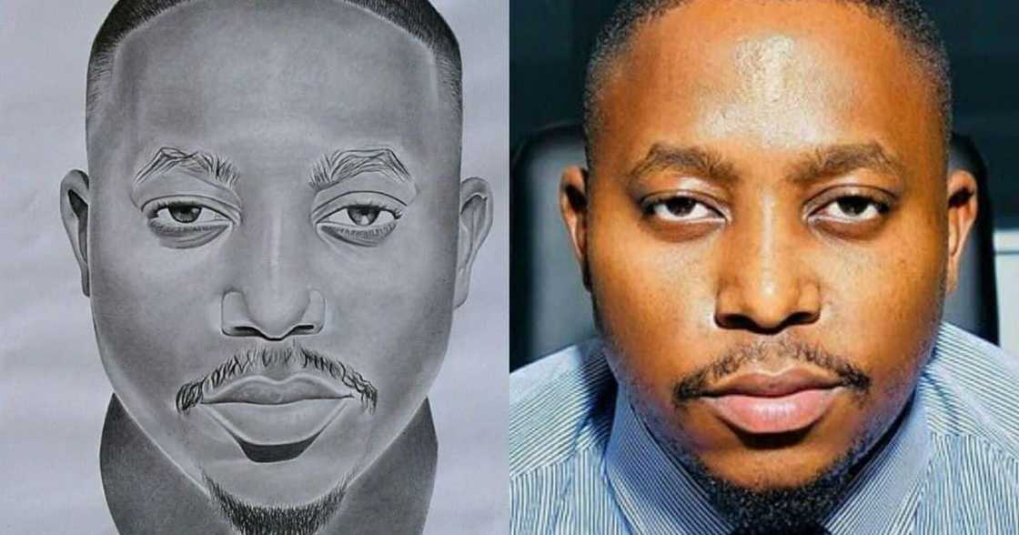 A young South African artist has asked his followers to rate his work on Theo Baloyi. Image: Twitter A young South African artist has asked his followers to rate his work on Theo Baloyi. Image: Twitter