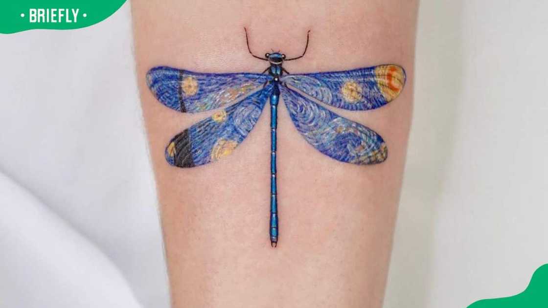 Blue dragonfly tattoo Blue dragonfly tattoo