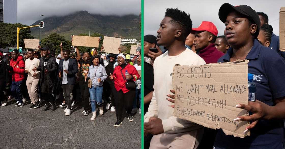 Students from various tertiary education institutions protest over funding grievances and the new student allowance payment methods