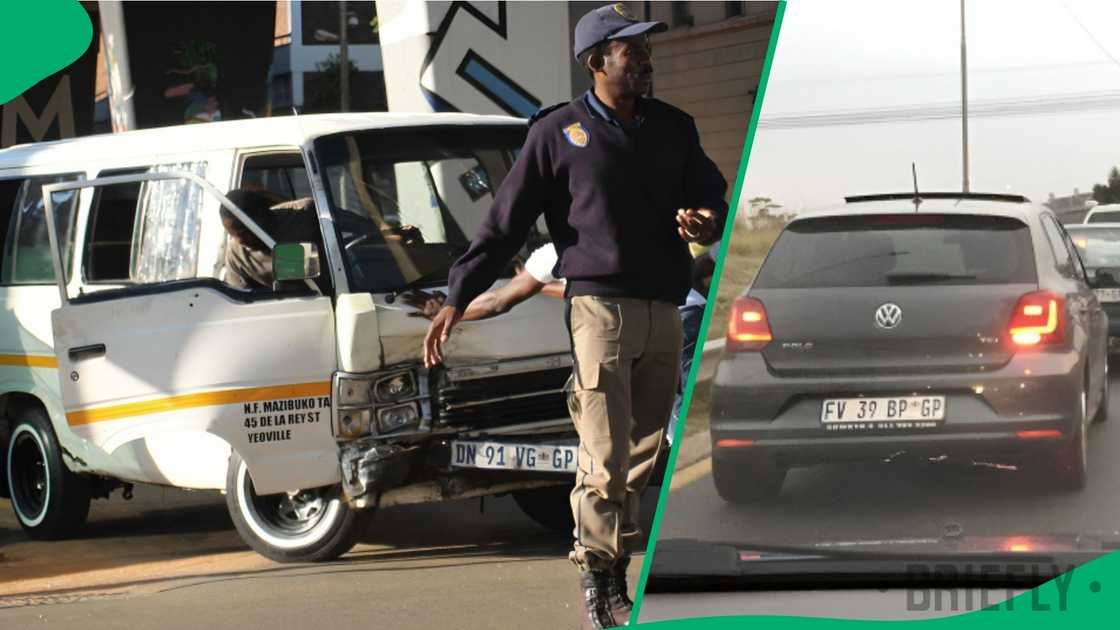 Johannesburg taxi driver collides into VW Polo at intersection Johannesburg taxi driver collides into VW Polo at intersection