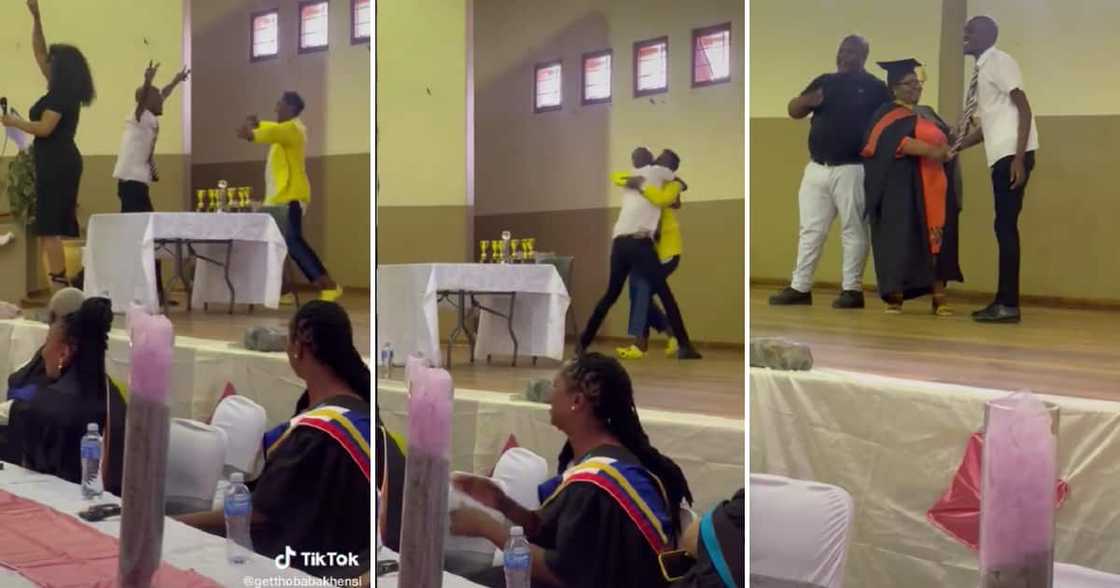 A student's happy viral moment at his prize-giving had Mzansi peeps everywhere glad for him.