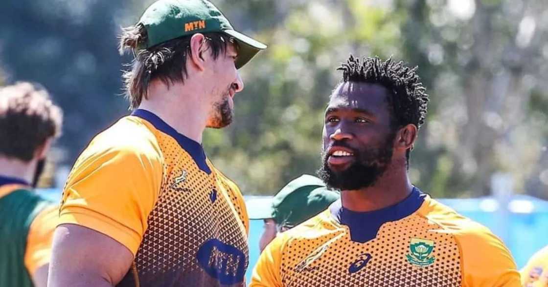 Siya Kolisi and Eben Etzebeth Siya Kolisi and Eben Etzebeth