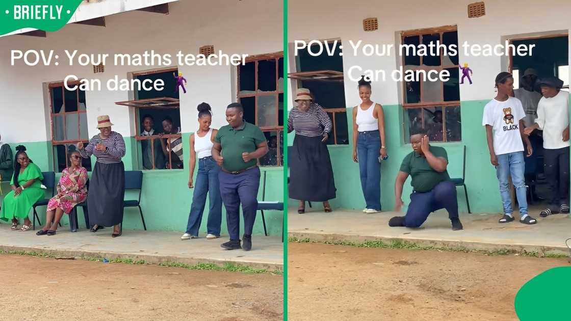 A maths teacher showed his dance moves. A maths teacher showed his dance moves.