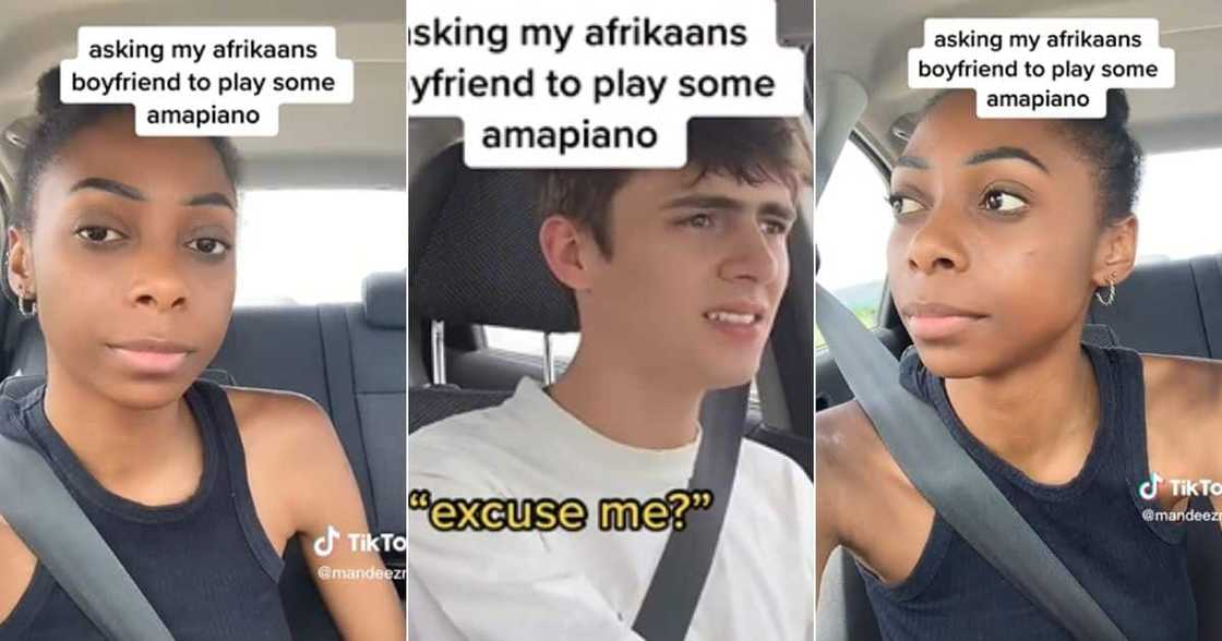 Afrikaans bf asked to play amapiano