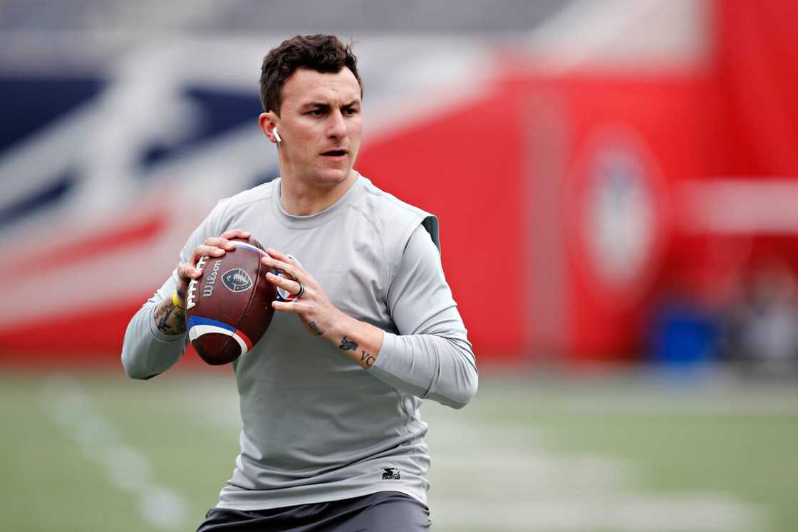 Johnny Manziel at a football game in Memphis