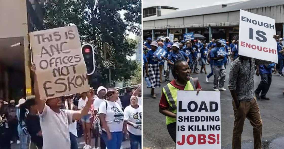 DA marchers and ANCYL member separated during the #PowerToThePeopleMarch