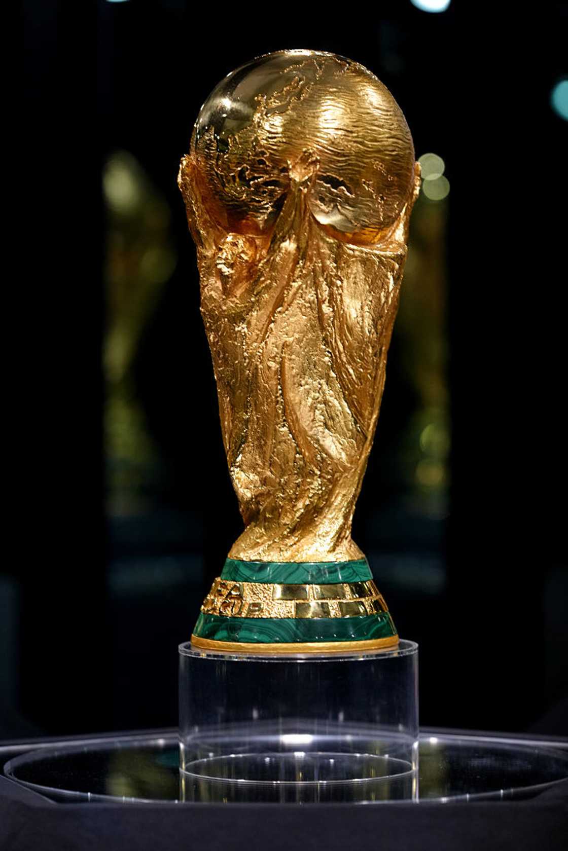 Image of FIFA World Cup trophy to be presented to the winners of the 2026 Final