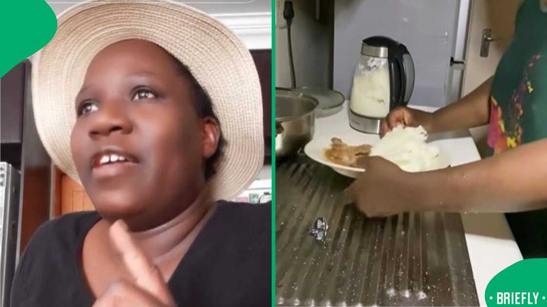 The picture on the left showed a woman posing, wearing a hat The picture on the left showed a woman posing, wearing a hat