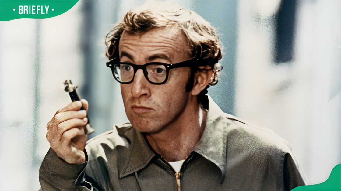 Woody Allen on a movie set Woody Allen on a movie set