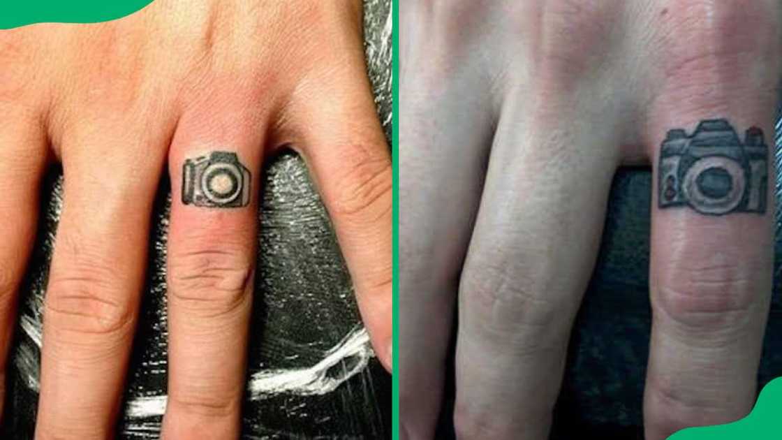 Camera finger tattoo Camera finger tattoo