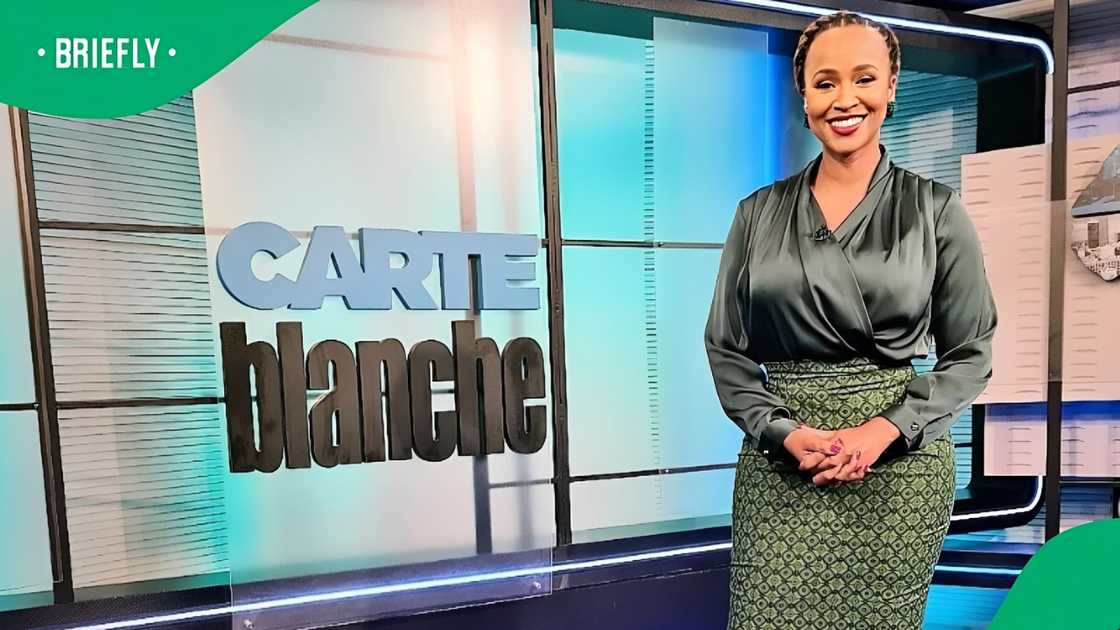 ‘Carte Blanche’ presenter Claire Mawisa got dragged. ‘Carte Blanche’ presenter Claire Mawisa got dragged.