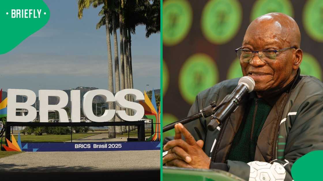 Jacob Zuma has praised BRICS in Ghana
