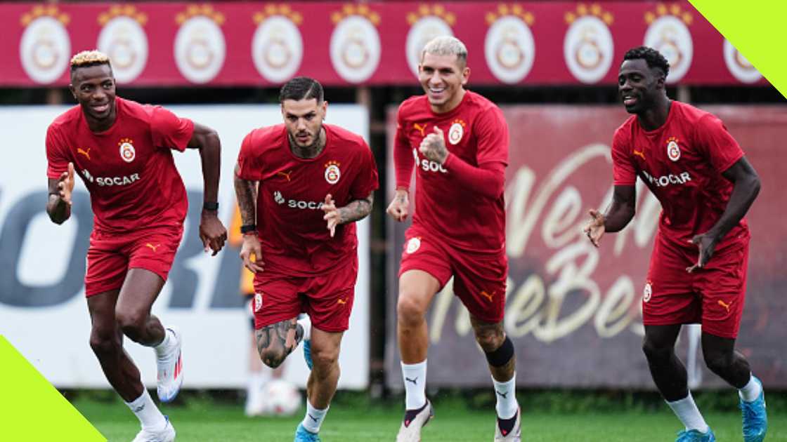 Victor Osimhen spotted with his Galatasaray teammates