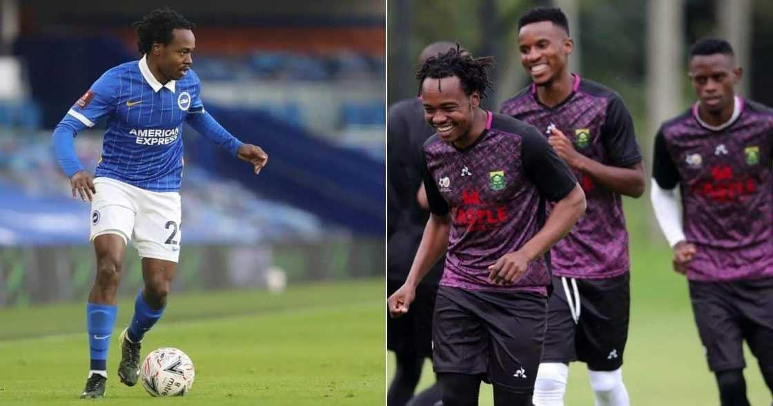 Mzansi fans are not happy to see striker Percy Tau being benched by Brighton & Hove Albion. Image: Twitter Mzansi fans are not happy to see striker Percy Tau being benched by Brighton & Hove Albion. Image: Twitter