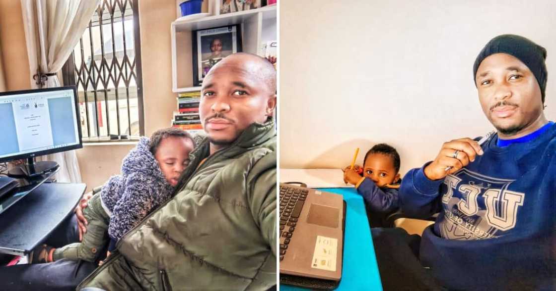 Father, son, studying, inspiration Father, son, studying, inspiration