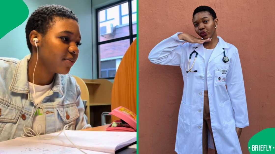The smart babe who is now studying medicine said she used textbooks and also watched YouTube channels The smart babe who is now studying medicine said she used textbooks and also watched YouTube channels