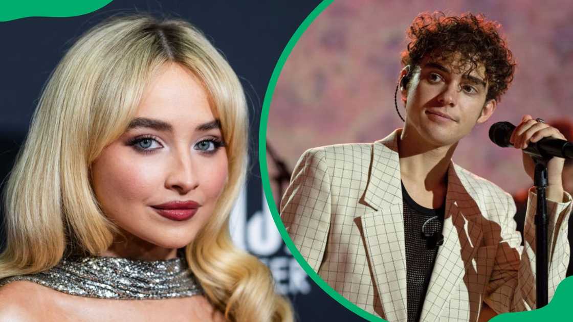 Sabrina Carpenter at the 2024 Time100 Next (L). Joshua Bassett during an episode of TODAY (R) Sabrina Carpenter at the 2024 Time100 Next (L). Joshua Bassett during an episode of TODAY (R)