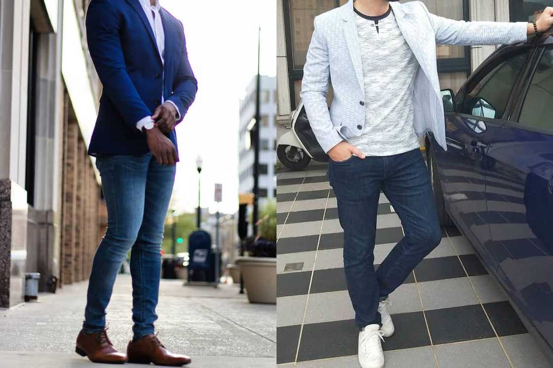Suit on jeans Suit on jeans