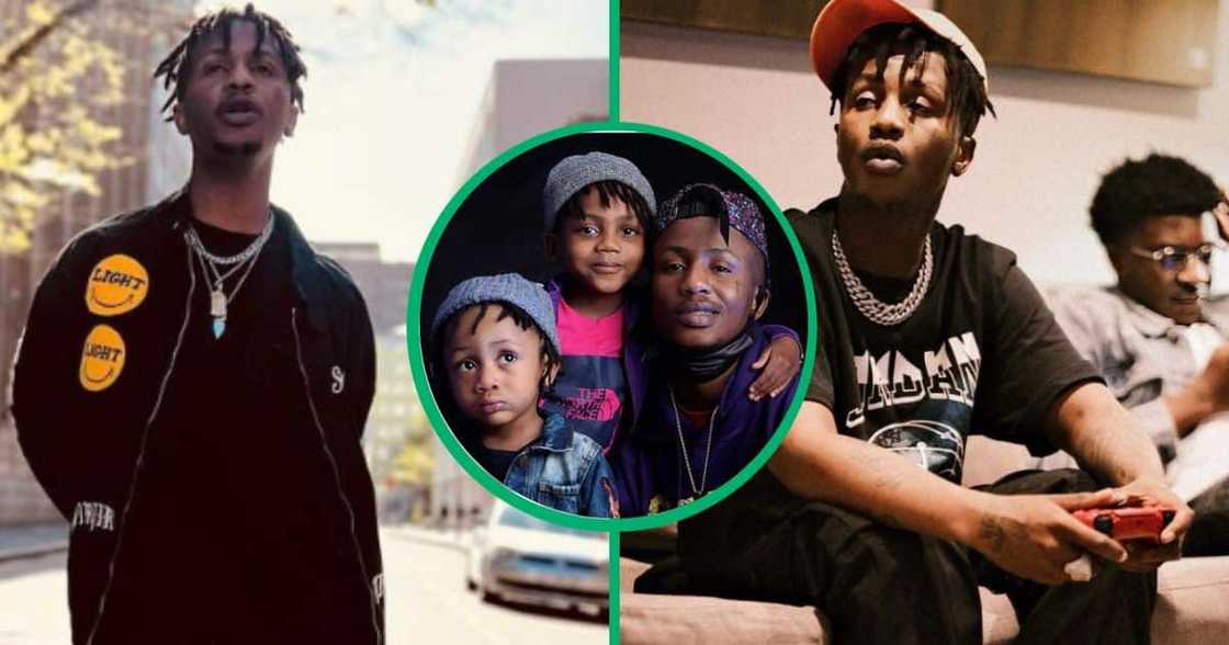 Emtee gushes over his sons. Emtee gushes over his sons.