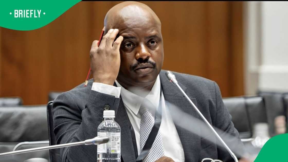 Suspended Ekurhuleni Metro Police Department Deputy Chief Julius Mkhwanazi appeared in court in Boksburg, Ekurhuleni Suspended Ekurhuleni Metro Police Department Deputy Chief Julius Mkhwanazi appeared in court in Boksburg, Ekurhuleni