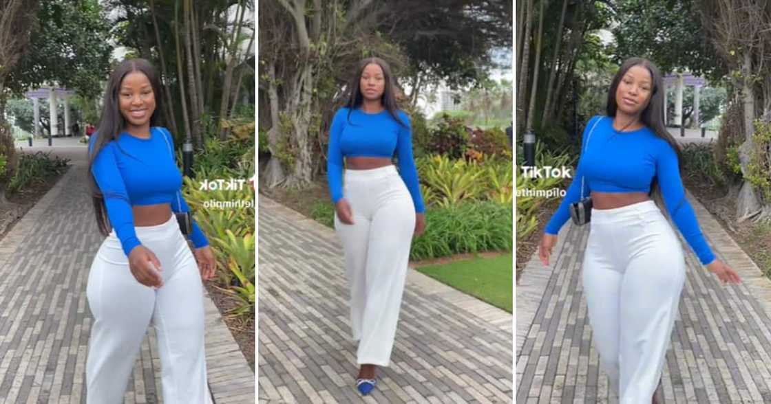 TikTok user @_lethimpilo casually showed off her curves, racking up over 410k views on her video TikTok user @_lethimpilo casually showed off her curves, racking up over 410k views on her video