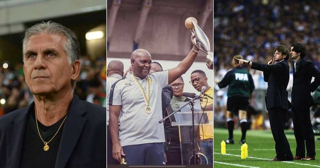 Local media reports suggest that the race for the Bafana job is between Carlos Queiroz, Pitso Mosimane, and Phillipe Troussier. Image: David Cannon/Getty Images/Twitter Local media reports suggest that the race for the Bafana job is between Carlos Queiroz, Pitso Mosimane, and Phillipe Troussier. Image: David Cannon/Getty Images/Twitter