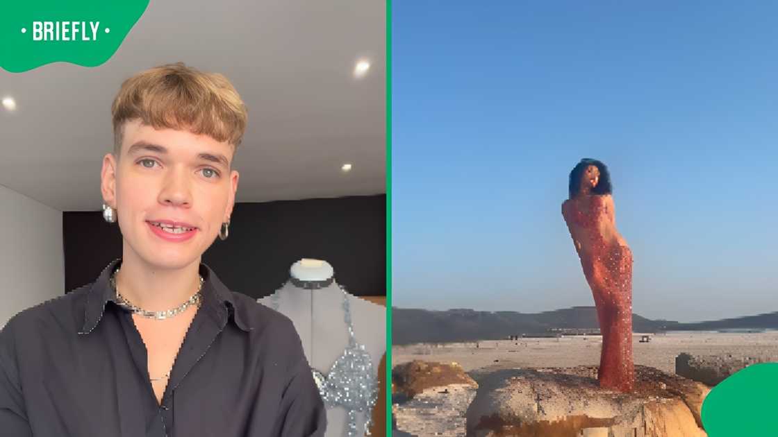 Cape Town designer's Red Snapper dress made from waste stuns Mzansi