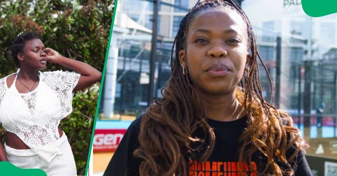 Nomfundo Moh and Amanda Black embraced each other in a new video. Nomfundo Moh and Amanda Black embraced each other in a new video.