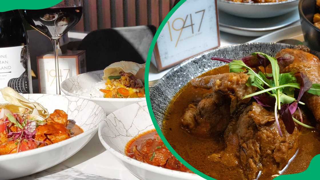 1947 on Vilakazi Street's chicken and seafood served on plates