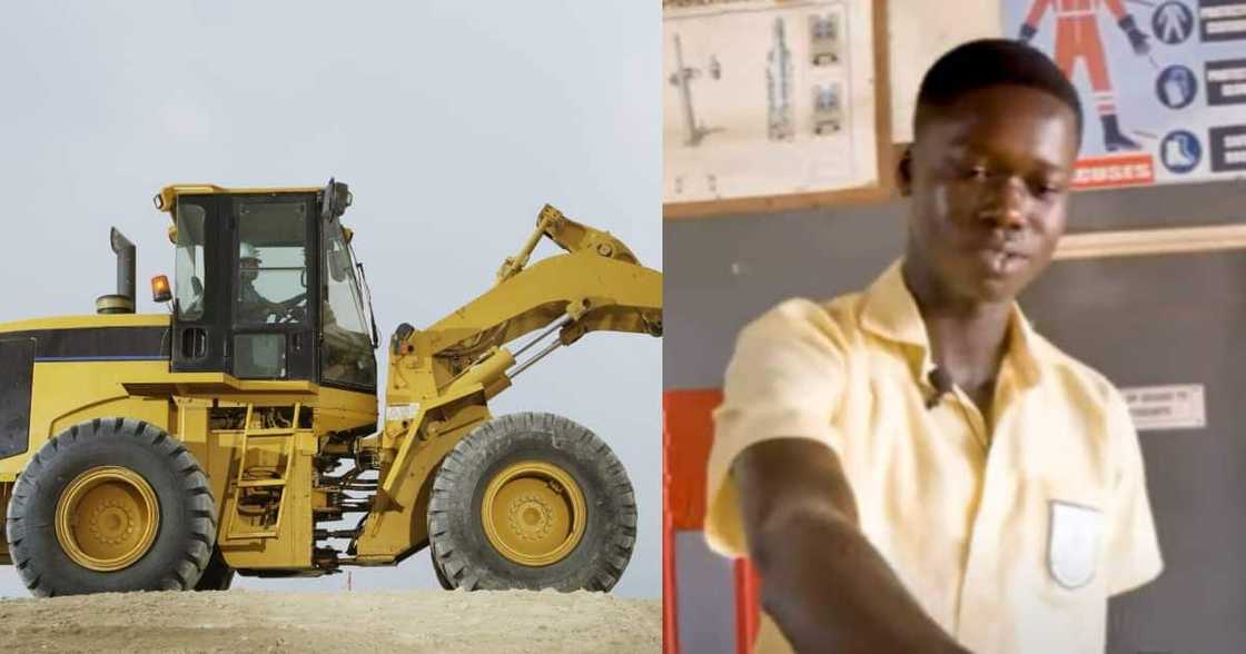 Student of Takoradi Technical Institute builds water powered excavator