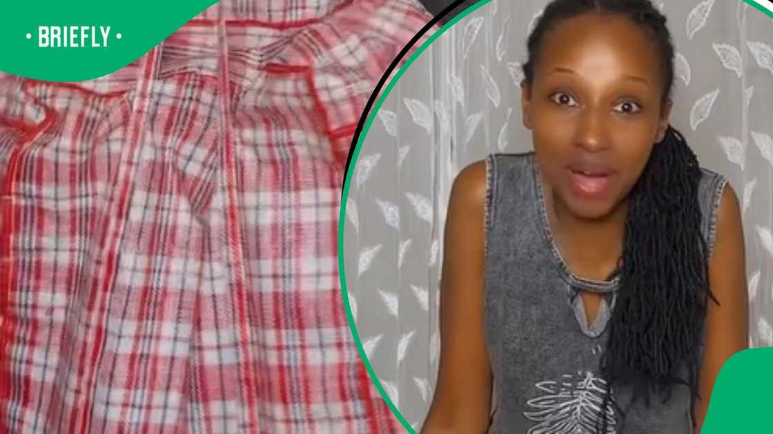 Local woman showcases her various "R30,000 Louis Vuitton bags," referencing the luxury brand's controversial design.