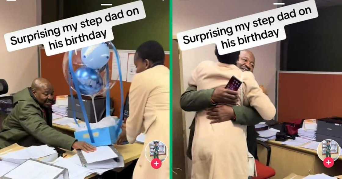 A stepdad was surprised by his stepdaughter A stepdad was surprised by his stepdaughter