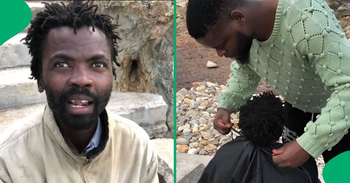 A Gqeberha barber gave a homeless man a stunning haircut, leaving the internet touched. A Gqeberha barber gave a homeless man a stunning haircut, leaving the internet touched.