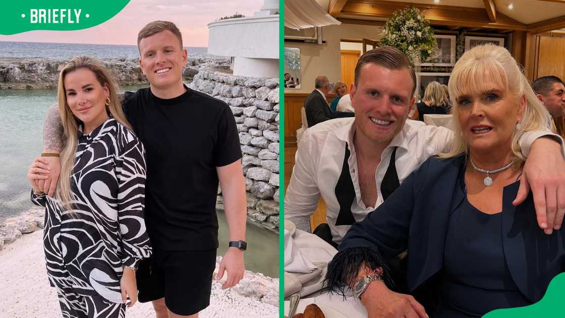 Tommy Mallet with his wife and his mother