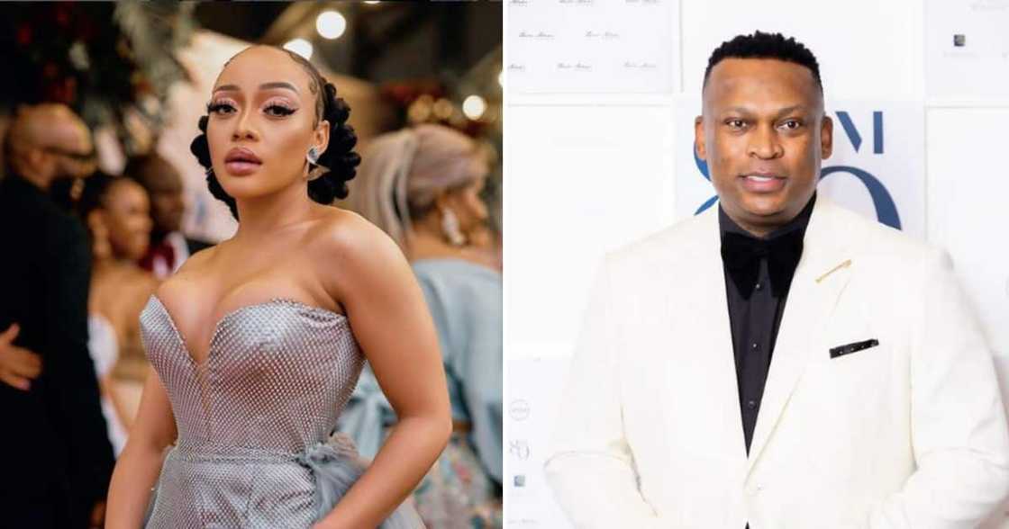 Thando Thabethe is allegedly dating Robert Marawa Thando Thabethe is allegedly dating Robert Marawa