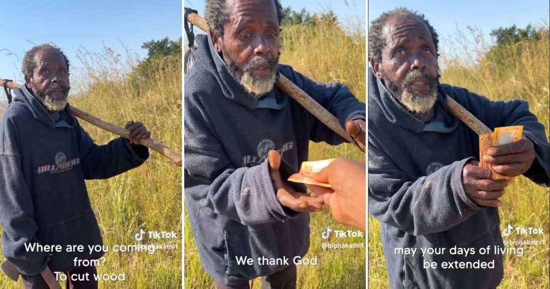 BI Phakathi gives hungry grandpa money BI Phakathi gives hungry grandpa money